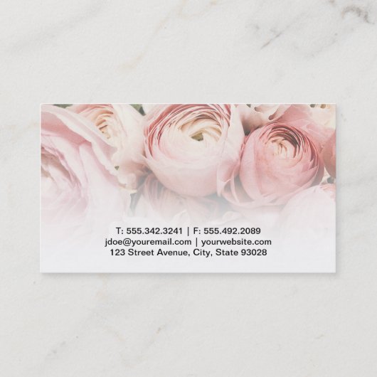 Tuin van Eden | bloemstuk | bloemist Visitekaartje (Achterkant)