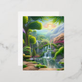 Tuin van Eden Folie Feestdagen Briefkaart (Voorkant / Achterkant)