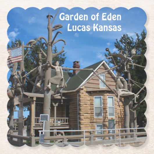 Tuin van Eden Lucas Kansas Kartonnen Onderzetters (Voorkant)