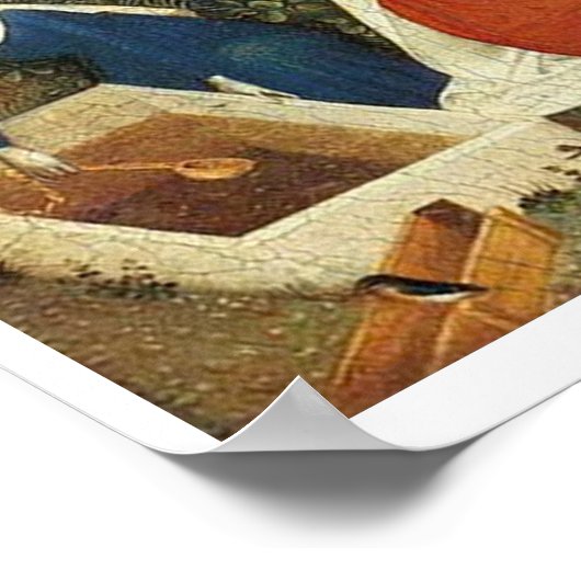 Tuin van Eden Middeleeuwse kunst Poster (Hoek)