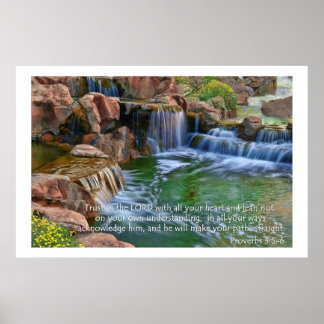Tuin van Eden Proverbs 3:5-6 Poster