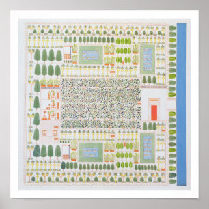 Tuin van een hoge ranking Egyptische directeur, va Poster