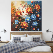 Tuin van Eeuwige Lichten Canvas Afdruk (Insitu (Slaapkamer))