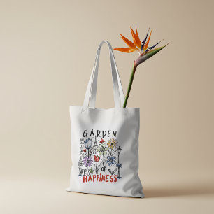 Tuin van Geluk – Paris Bloemenschets Tote Bag