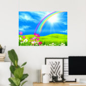 Tuin van gelukzaligheid door helende liefde poster (Thuiskantoor)