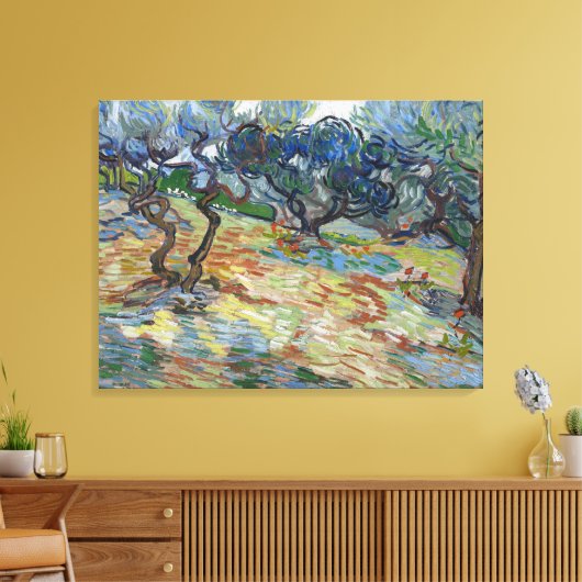 Tuin van Gethsemane, berg Olijven van Gogh Canvas Afdruk (Insitu (Woonkamer))