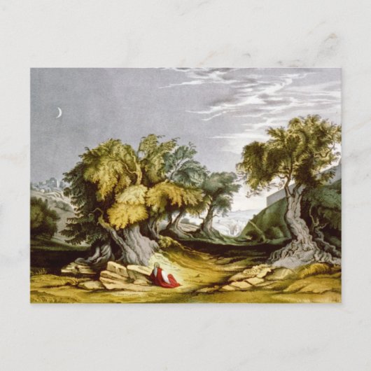  tuin van Gethsemane Illustratie 1846 Briefkaart (Voorkant)
