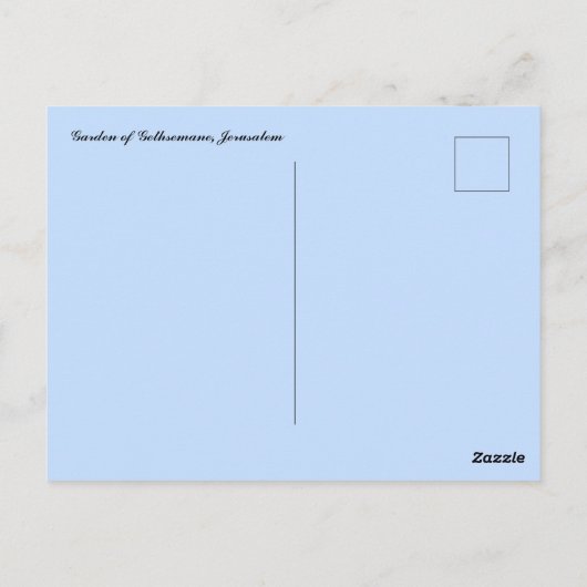 Tuin van Gethsemane Jerusalem 2 Briefkaart (Achterkant)