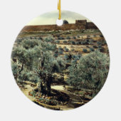  tuin van Gethsemane Jerusalem Israël Keramisch Ornament (Achterkant)