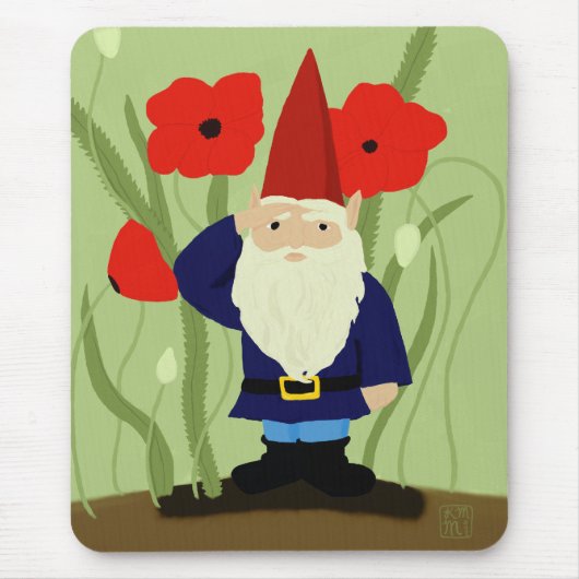 Tuin van Herdenking Gnome Mousepad Muismat (Voorkant)