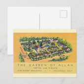 Tuin van het Allah Hotel-kleurenbriefkaart Briefkaart (Voorkant / Achterkant)