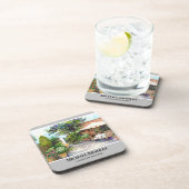 Tuin van het landhuis in York, aquarel Bier Onderzetter (Rechterzijde)