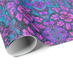 Tuin van het Magic Flowers Bohemian Arabesque Patt Cadeaupapier