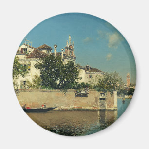 Tuin van het Palazzo Vendramin in Venetië Magneet