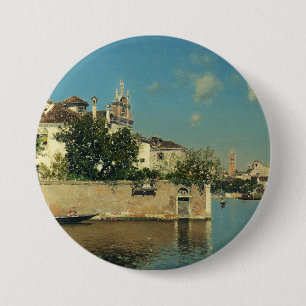 Tuin van het Palazzo Vendramin in Venetië Ronde Button 7,6 Cm