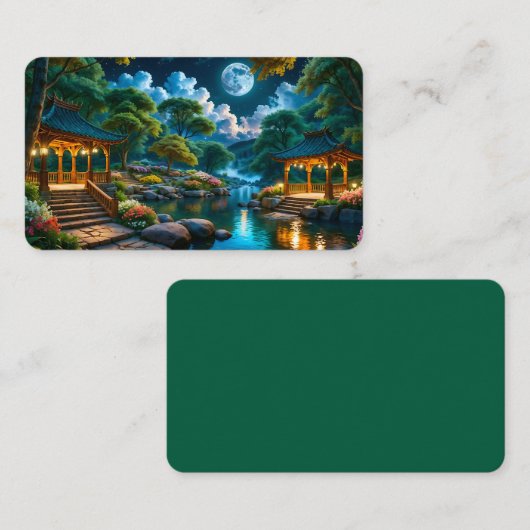 Tuin van het Quiet Night Poster Bladwijzer Visitekaartje (Voorkant / Achterkant)