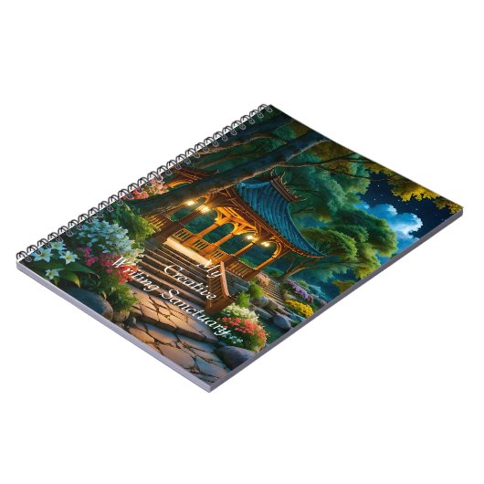 Tuin van het rustige nacht Notitieboek (1) (Linkerzijde)