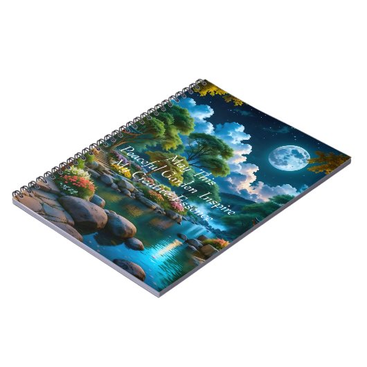 Tuin van het rustige nacht Notitieboek (2) (Linkerzijde)