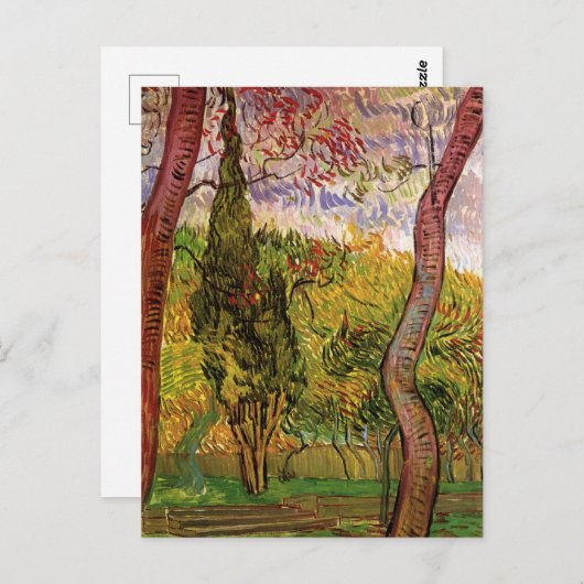 Tuin van het Saint-Paul-ziekenhuis door Vincent va Briefkaart (Voorkant / Achterkant)