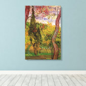 Tuin van het Saint-Paul-ziekenhuis door Vincent va Canvas Afdruk (Insitu (Houten vloer))