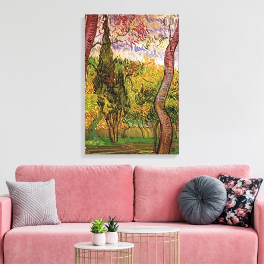 Tuin van het Saint-Paul-ziekenhuis door Vincent va Canvas Afdruk (Insitu (Woonkamer))