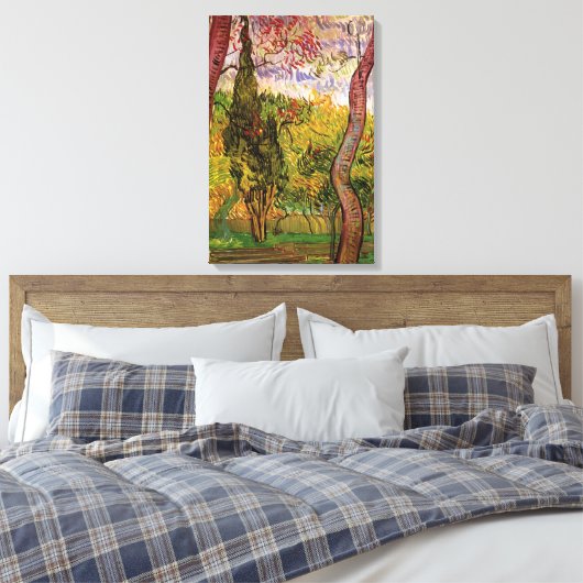 Tuin van het Saint-Paul-ziekenhuis door Vincent va Canvas Afdruk (Insitu (Slaapkamer))