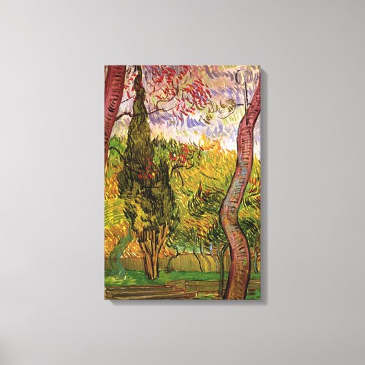 Tuin van het Saint-Paul-ziekenhuis door Vincent va Canvas Afdruk (Voorkant)