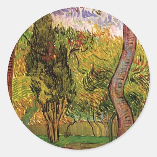 Tuin van het Saint-Paul-ziekenhuis door Vincent va Ronde Sticker (Voorkant)