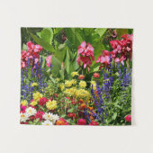 Tuin van kleurrijke zomerbloei wandkleed (Voorkant (horizontaal))