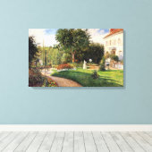 Tuin van Les Mathurins bij Pontoise door Pissarro Canvas Afdruk (Insitu (Houten vloer))