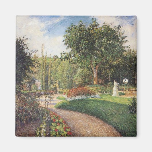 Tuin van Les Mathurins bij Pontoise door Pissarro Magneet (Voorkant)