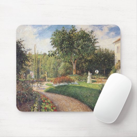 Tuin van Les Mathurins bij Pontoise door Pissarro Muismat (Met muis)