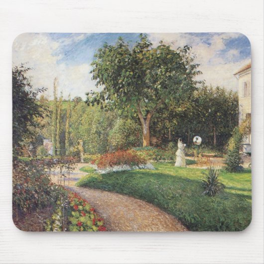 Tuin van Les Mathurins bij Pontoise door Pissarro Muismat (Voorkant)