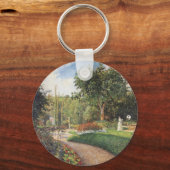 Tuin van Les Mathurins bij Pontoise door Pissarro Sleutelhanger (Voorkant)