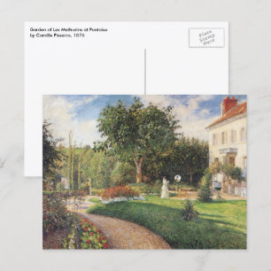 Tuin van Les Mathurins in Pontoise door Pissarro Briefkaart