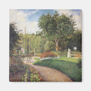 Tuin van Les Mathurins in Pontoise door Pissarro Magneet