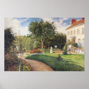 Tuin van Les Mathurins in Pontoise door Pissarro Poster