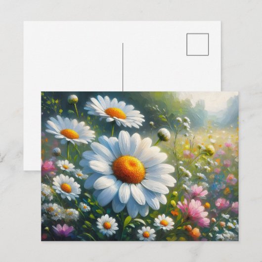 Tuin van madeliefjes briefkaart (Voorkant / Achterkant)