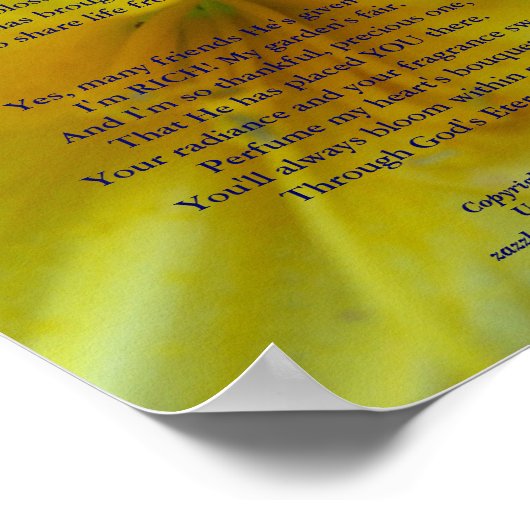 Tuin van mijn Heart Daylily Poster (Hoek)