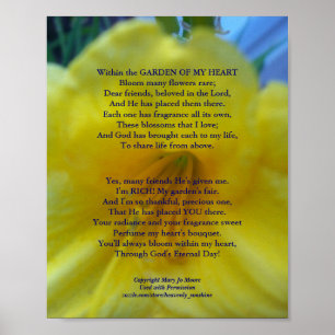Tuin van mijn Heart Daylily Poster