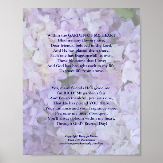 Tuin van mijn Heart Hydr-Poster Poster (Voorkant)