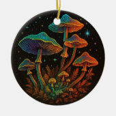 Tuin van paddenstoelen - Cosmic Fungi Fantasy Keramisch Ornament (Voorkant)