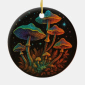 Tuin van paddenstoelen - Cosmic Fungi Fantasy Keramisch Ornament (Achterkant)