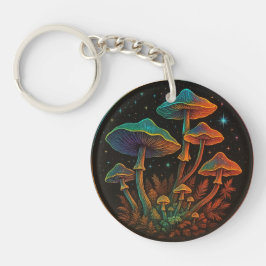 Tuin van paddenstoelen - Cosmic Fungi Fantasy Sleutelhanger