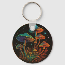 Tuin van paddenstoelen - Cosmic Fungi Fantasy Sleutelhanger