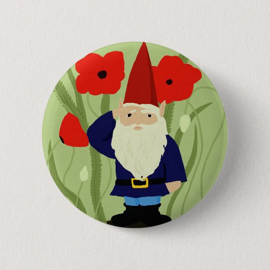 Tuin van Remembrance Gnome Button (Voorkant)
