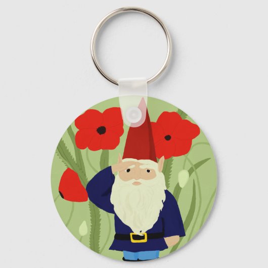 Tuin van Remembrance Gnome Sleutelhanger (Voorkant)