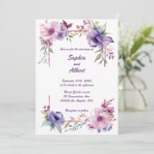 Tuin van Romance: bruiloft uitnodiging (Staand voorkant)