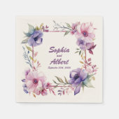 Tuin van Romance: Gepersonaliseerde huwelijksserve Servet (Voorkant)