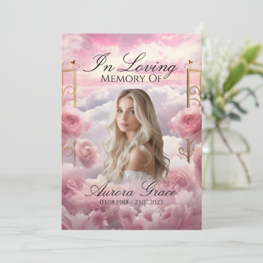 Tuin van Rozen - LIA003 Memorial Kaart & Gedicht (Staand voorkant)